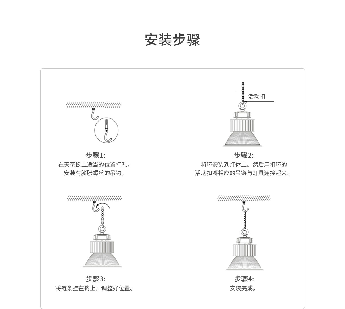 工矿灯制造商 IP65防水车库LED灯 100W 150W 200W工厂仓库商业照明灯