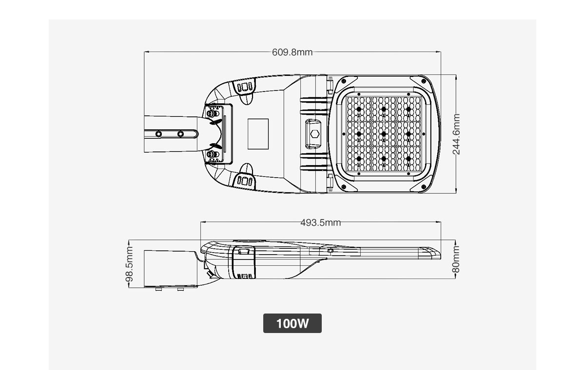 工程户外路灯 庭院照明灯运动传感器 景观灯50w 100w 150w LED路灯园林公园别墅防水超亮