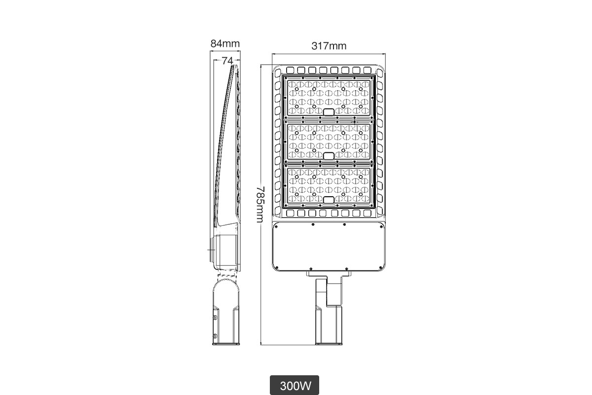 新款LED新农村道路照明灯 100W 150w 200w 300w LED鞋盒路灯 市政公路照明