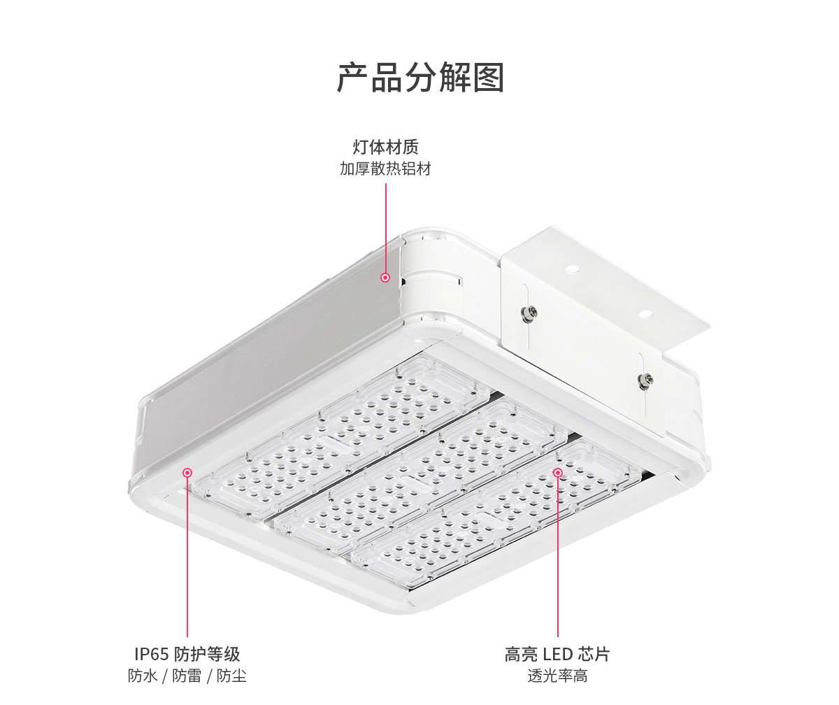 菲龙节能型LED防爆照明灯 优质油站灯批发采购