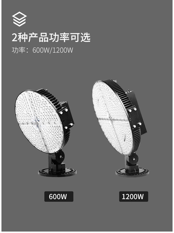 高杆广场球场专用灯 大功率投光灯600w 1200瓦 菲龙照明超亮 建筑工地照明射灯