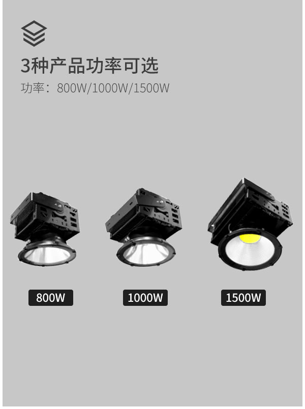 户外led塔吊灯 1000w 1500w 市政工地施工车站体育球馆照明灯 超亮 探照大功率工业吊灯