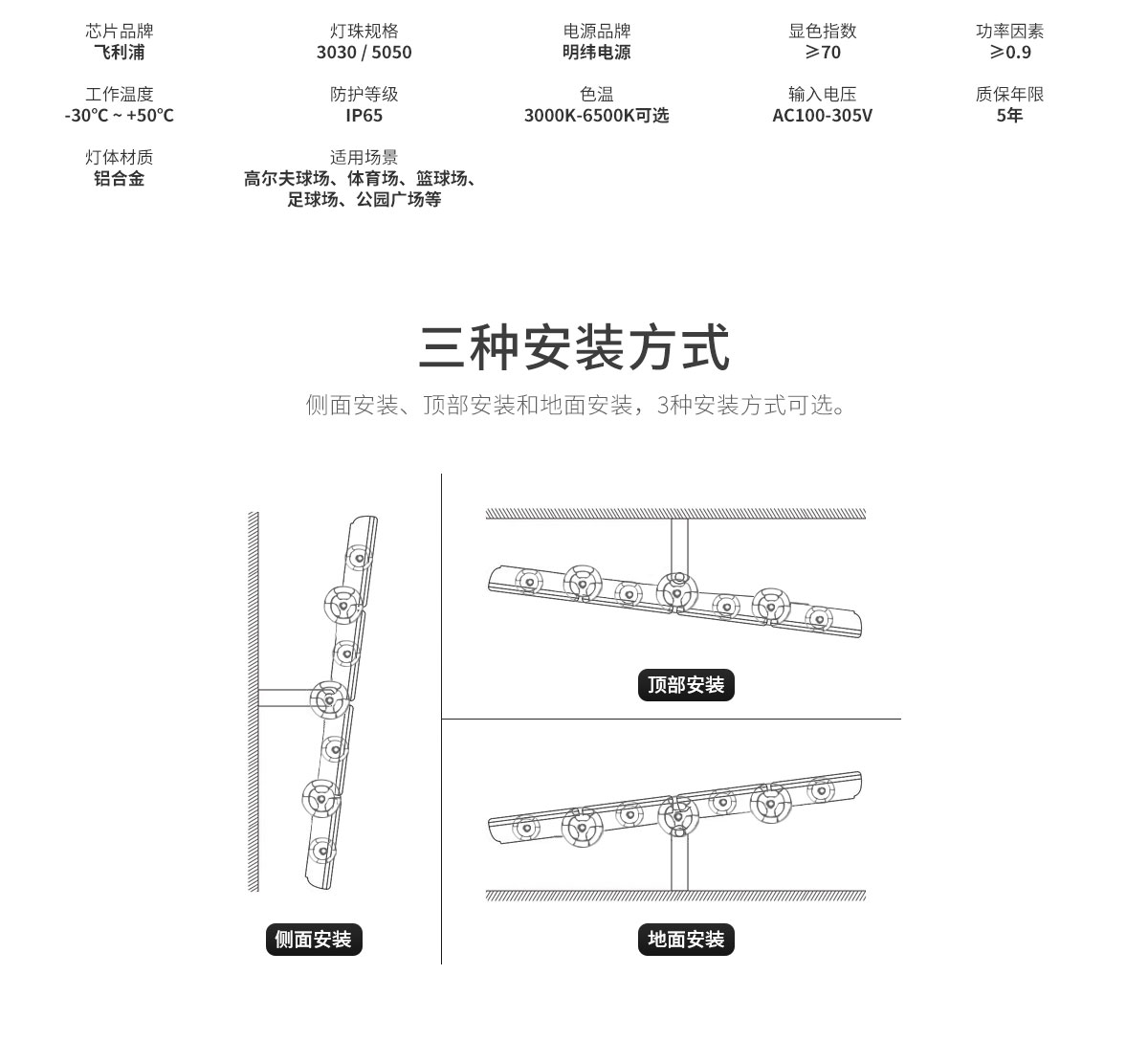 led塔吊灯1500w工地照明 1000瓦超亮防水 户外球场建筑之星探照射灯