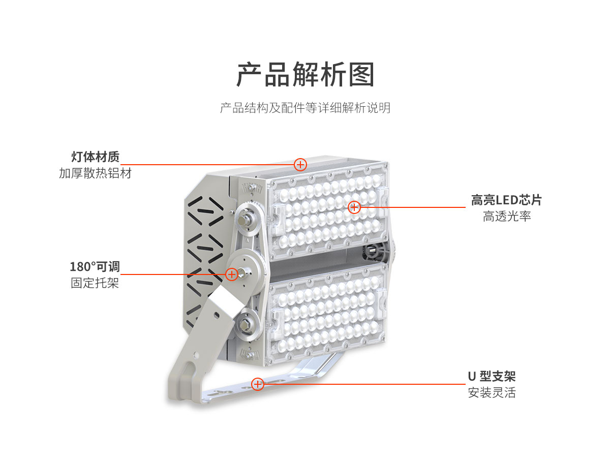 led塔吊灯1500w工地照明 1000瓦超亮防水 户外球场建筑之星探照射灯