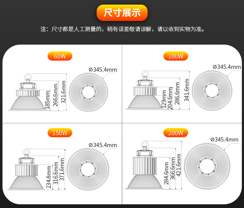 LED大功率工矿灯 工厂车间 球场照明灯 FL-GKD-B