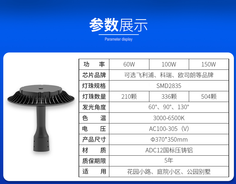 欧美式大功率LED庭院灯 FL-TYD-AEH1