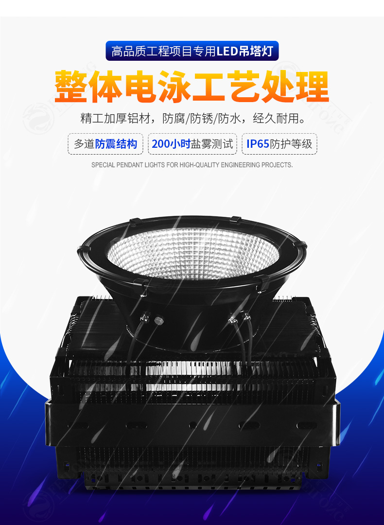 led塔吊灯探照户外 800w 1000w 1500w 市政工地施工车站体育球馆大功率工业吊灯超亮