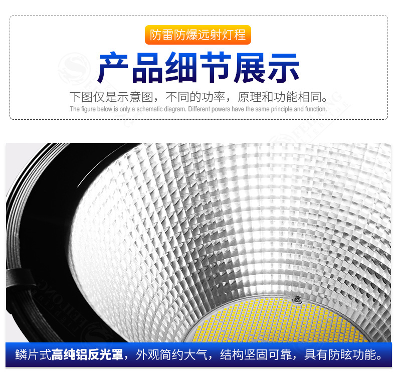 led塔吊灯探照户外 800w 1000w 1500w 市政工地施工车站体育球馆大功率工业吊灯超亮