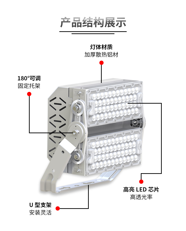 led塔吊灯1500w工地照明 1000瓦超亮防水 户外球场建筑之星探照射灯