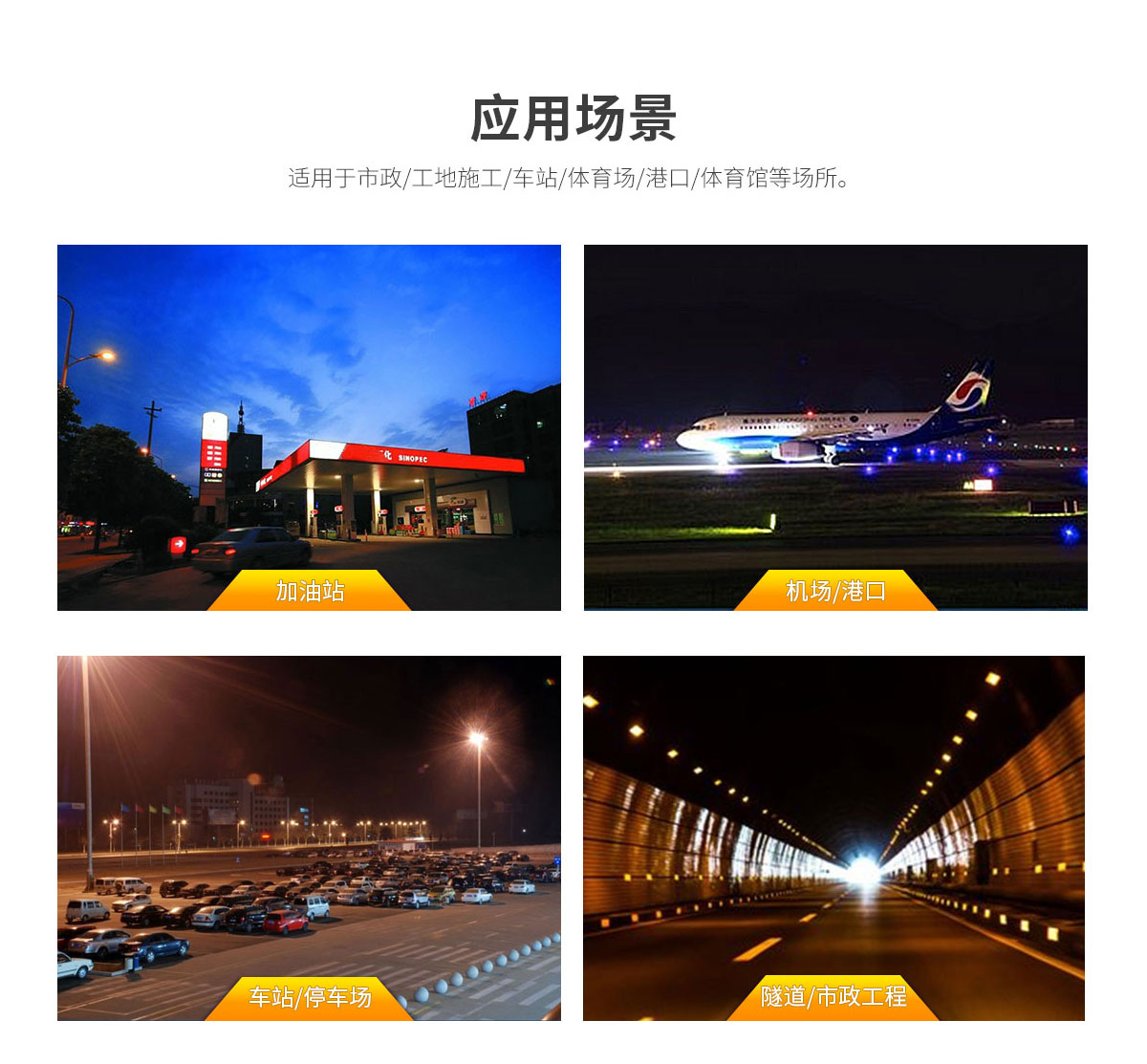 户外加油站灯 100w 150w 200w 化工厂防爆LED照明灯