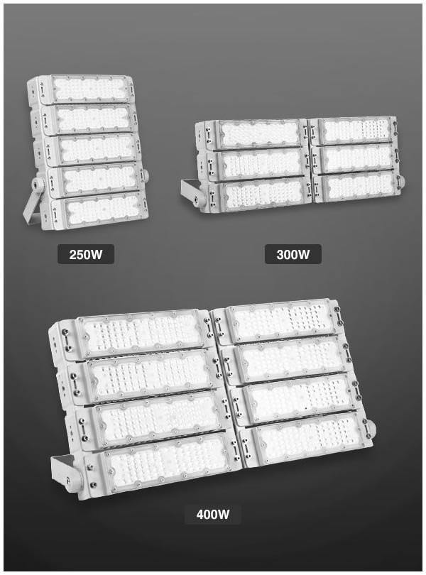 工程品质模组隧道灯 100w 200w 300w户外防水泛光投光灯 600w高杆球场广告牌照明灯