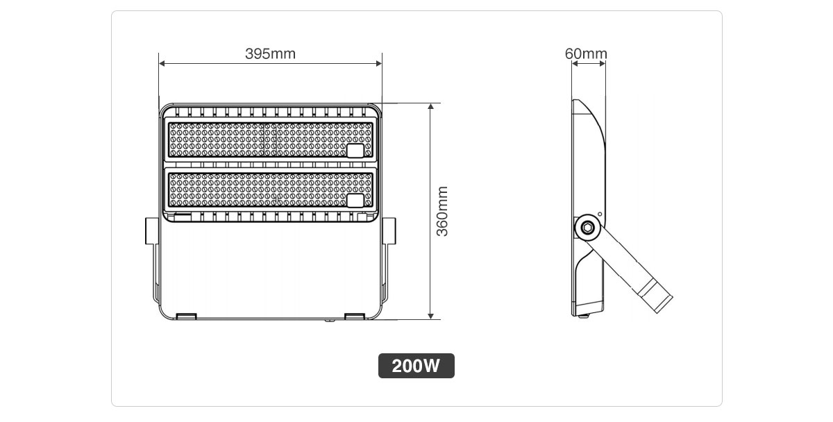 LED投光灯 户外防水室外球场射灯100w 大功率广告招牌照明 200w 300w庭院厂房泛光灯