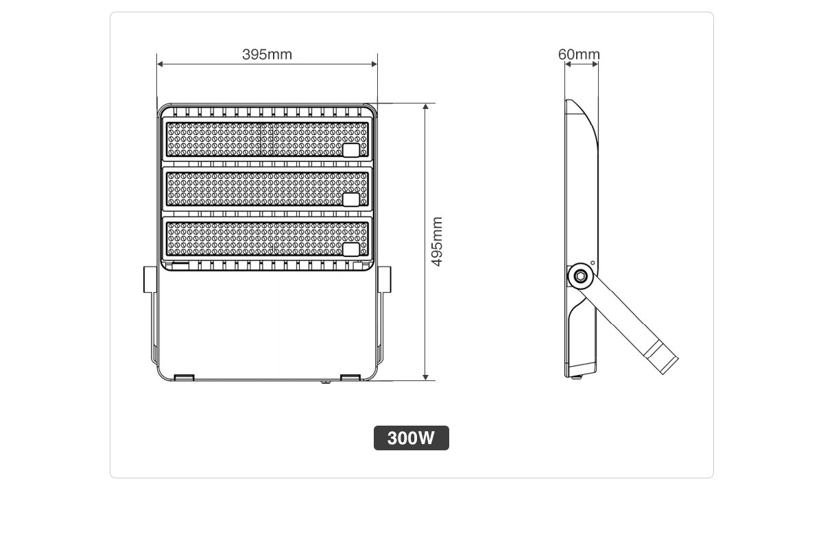 LED投光灯 户外防水室外球场射灯100w 大功率广告招牌照明 200w 300w庭院厂房泛光灯