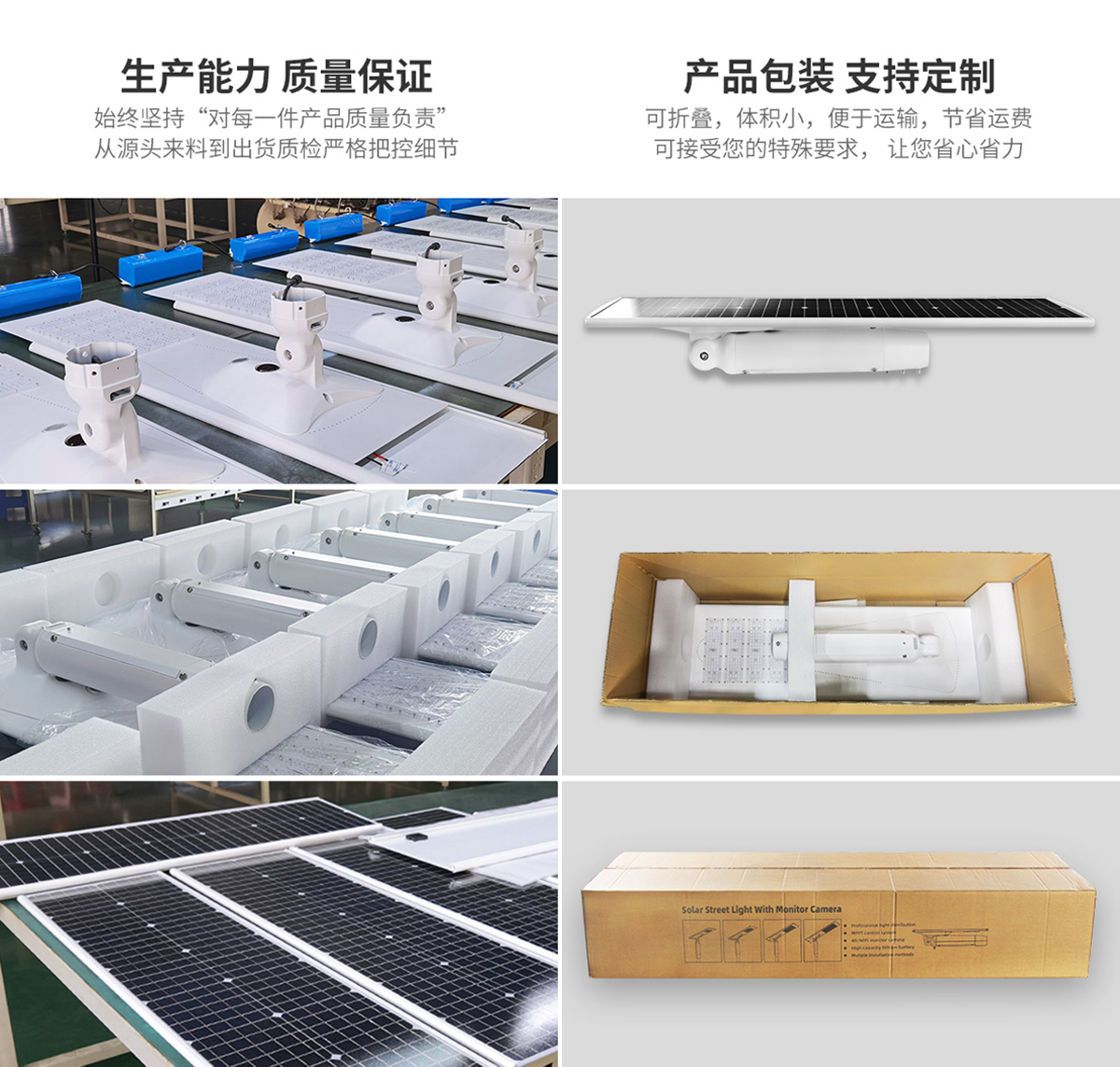 超亮可调模块 80w 100w 组件设计可折叠太阳能路灯