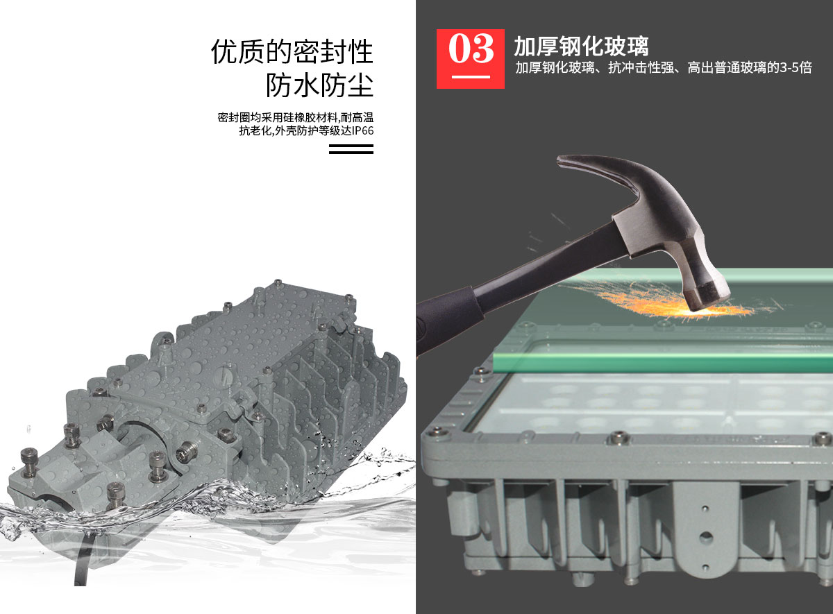高品质IP65防水防爆防尘LED防爆灯